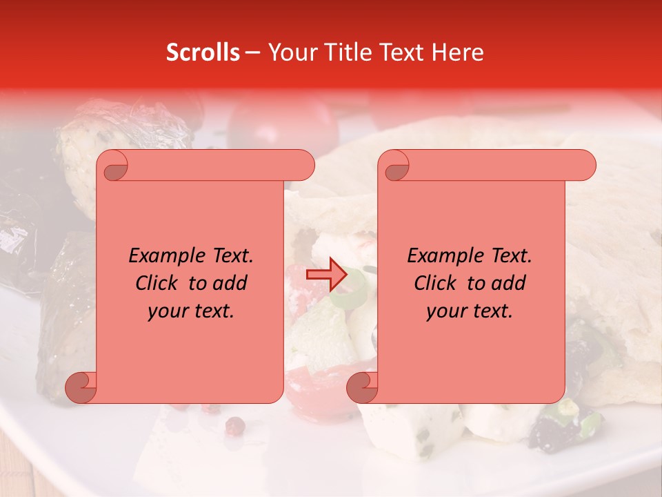 A White Plate Topped With A Burrito Covered In Cheese And Vegetables PowerPoint Template