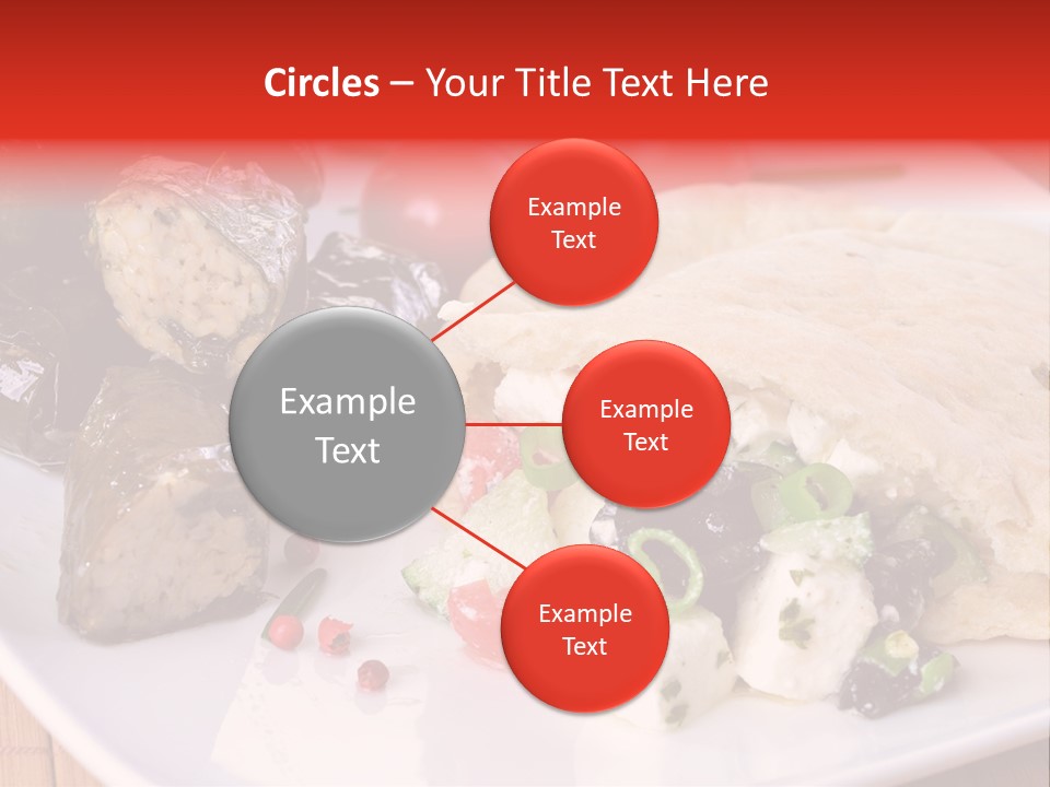 A White Plate Topped With A Burrito Covered In Cheese And Vegetables PowerPoint Template