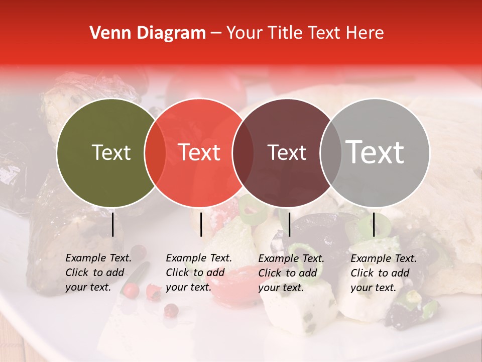 A White Plate Topped With A Burrito Covered In Cheese And Vegetables PowerPoint Template