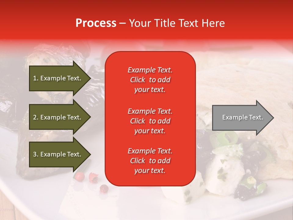 A White Plate Topped With A Burrito Covered In Cheese And Vegetables PowerPoint Template