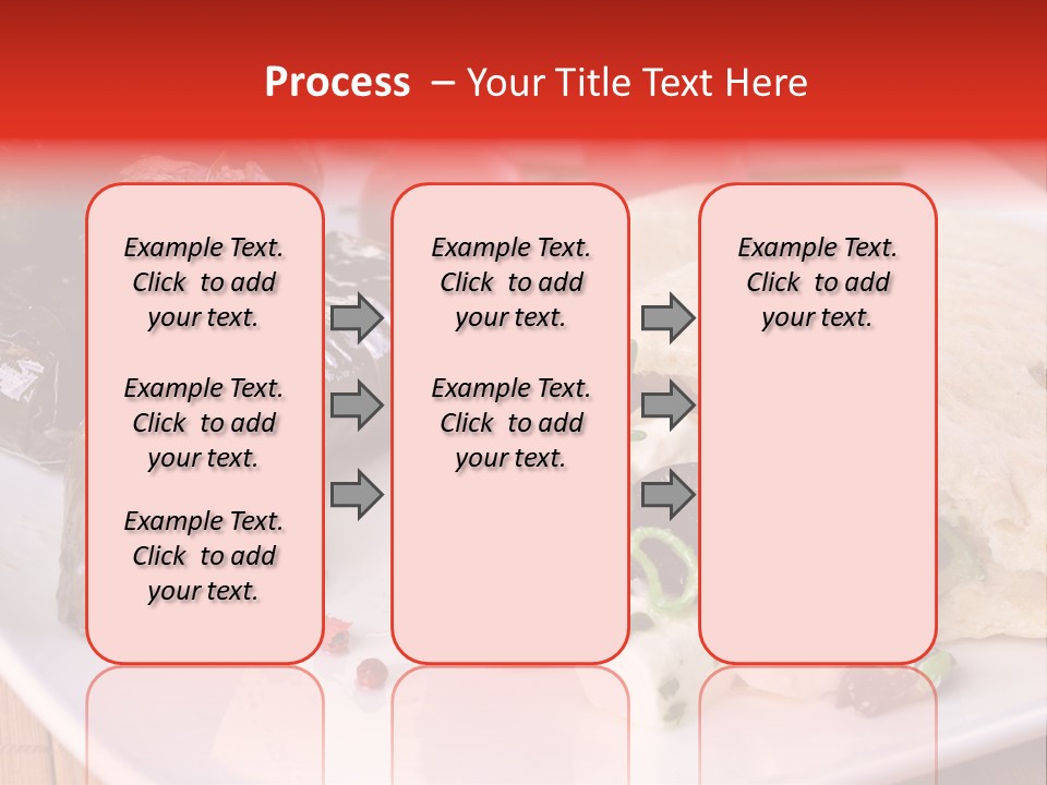 A White Plate Topped With A Burrito Covered In Cheese And Vegetables PowerPoint Template