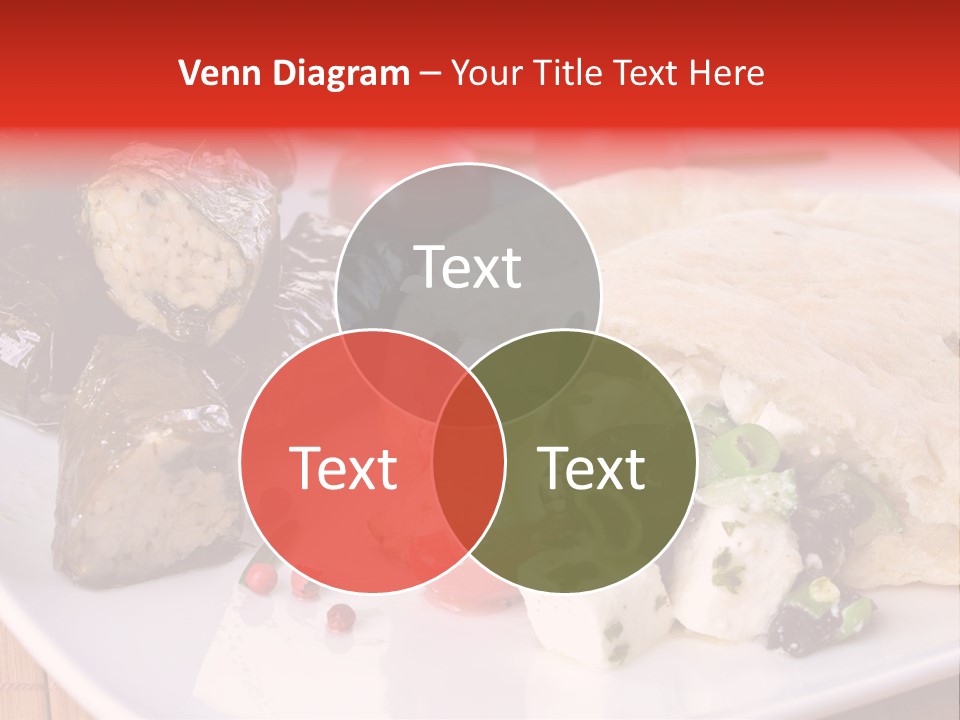 A White Plate Topped With A Burrito Covered In Cheese And Vegetables PowerPoint Template