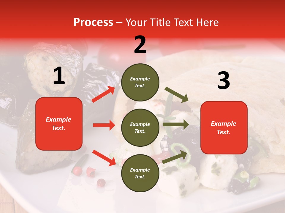 A White Plate Topped With A Burrito Covered In Cheese And Vegetables PowerPoint Template