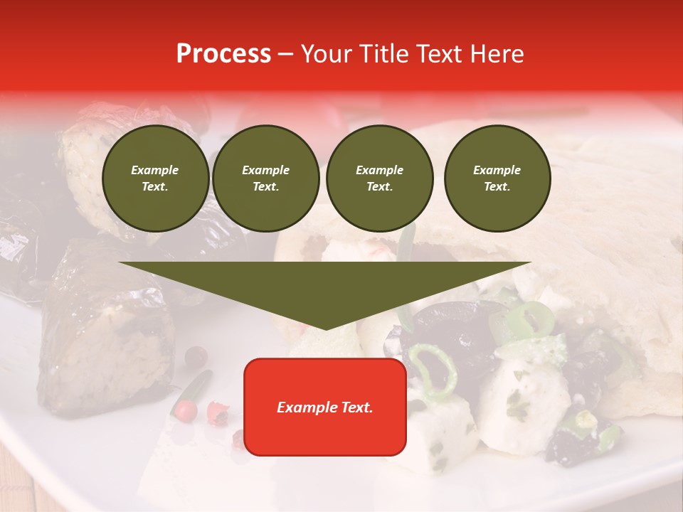 A White Plate Topped With A Burrito Covered In Cheese And Vegetables PowerPoint Template