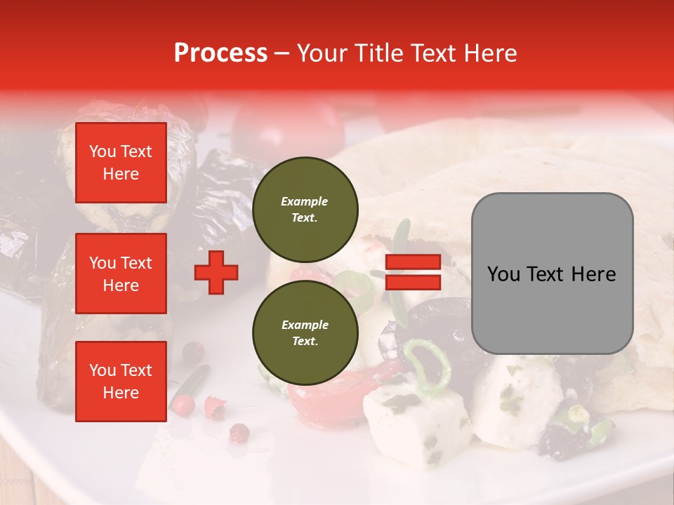 A White Plate Topped With A Burrito Covered In Cheese And Vegetables PowerPoint Template