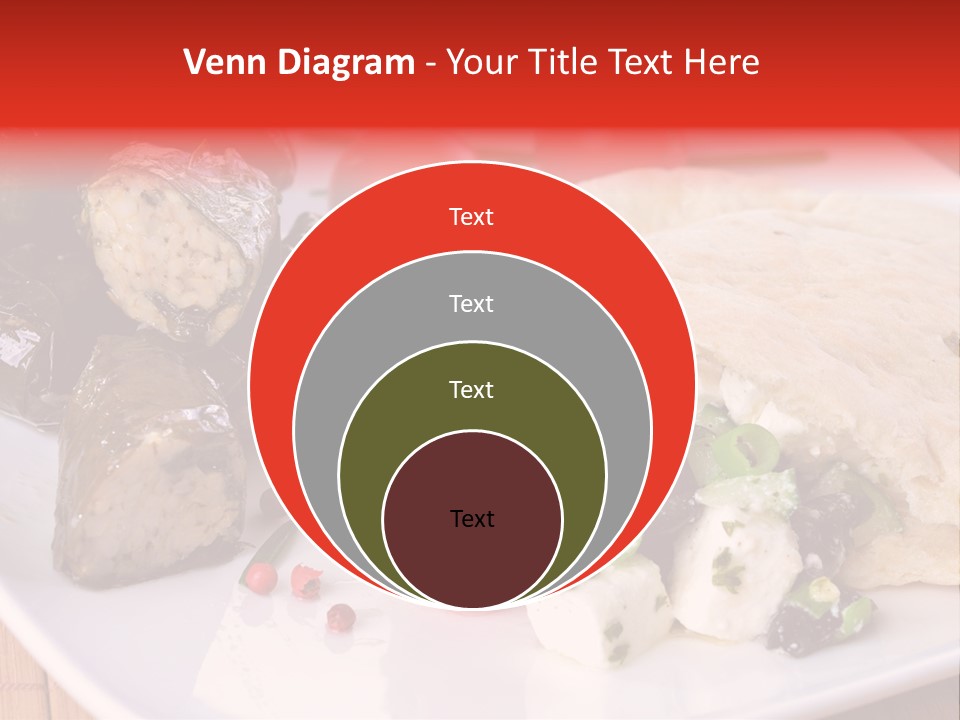 A White Plate Topped With A Burrito Covered In Cheese And Vegetables PowerPoint Template
