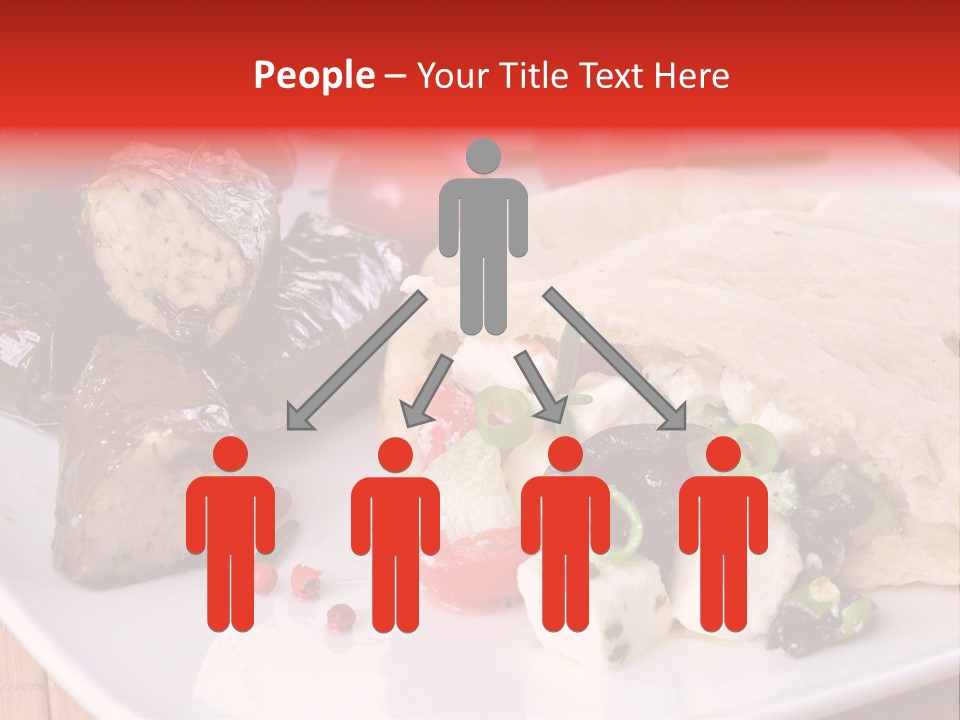 A White Plate Topped With A Burrito Covered In Cheese And Vegetables PowerPoint Template