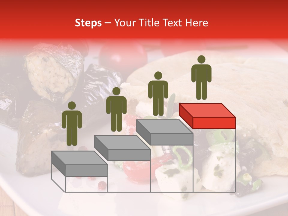 A White Plate Topped With A Burrito Covered In Cheese And Vegetables PowerPoint Template