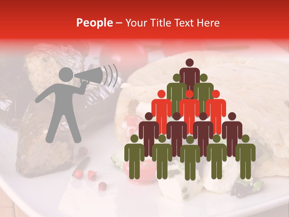 A White Plate Topped With A Burrito Covered In Cheese And Vegetables PowerPoint Template