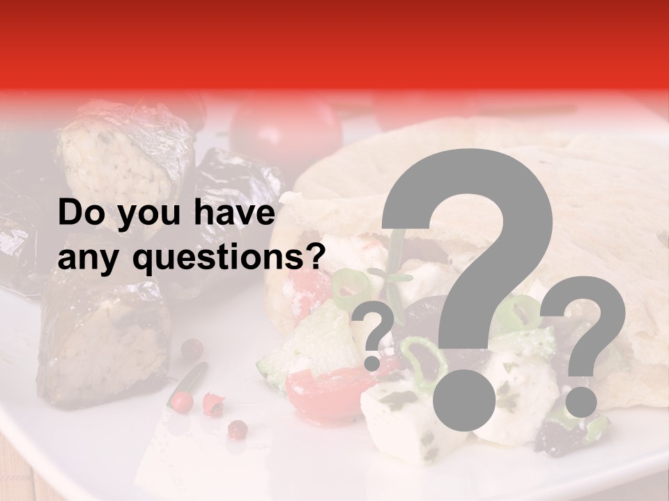 A White Plate Topped With A Burrito Covered In Cheese And Vegetables PowerPoint Template