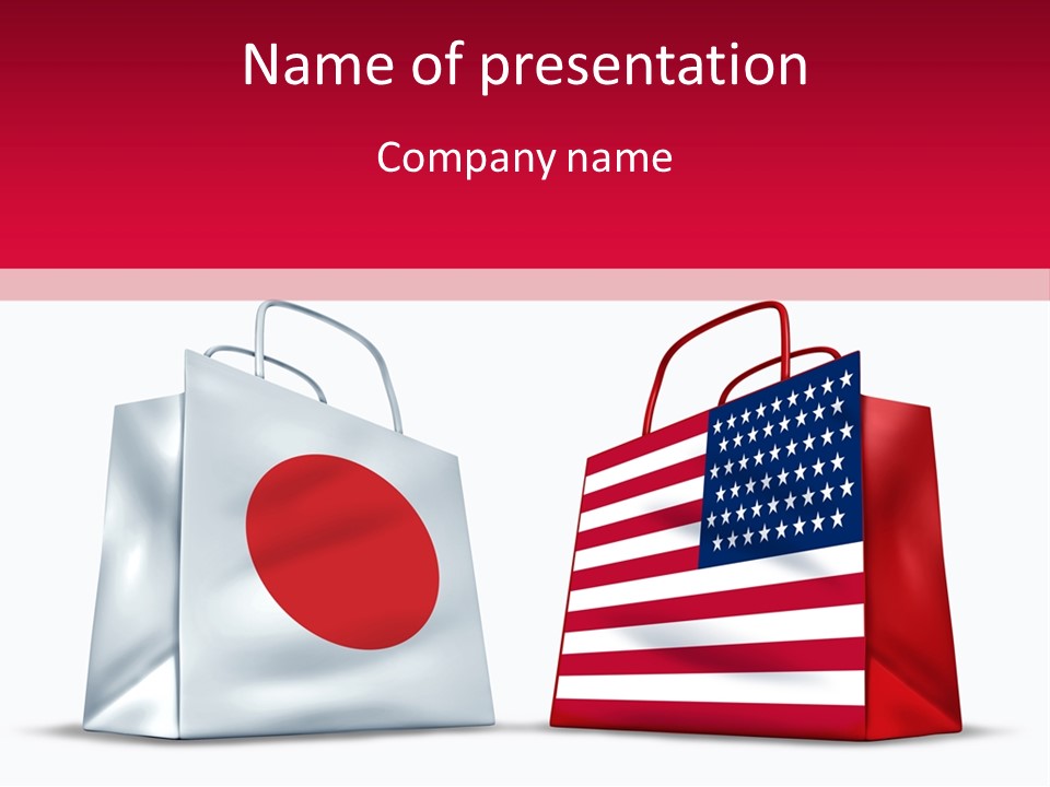A Shopping Bag With The American Flag On It PowerPoint Template