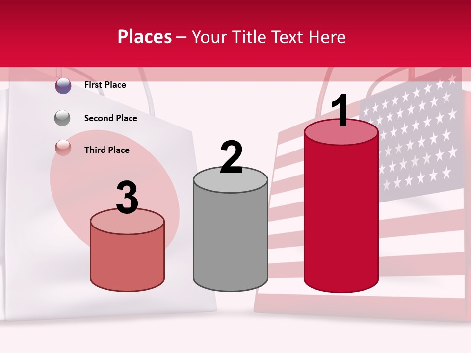 A Shopping Bag With The American Flag On It PowerPoint Template