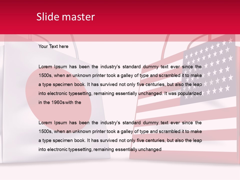 A Shopping Bag With The American Flag On It PowerPoint Template