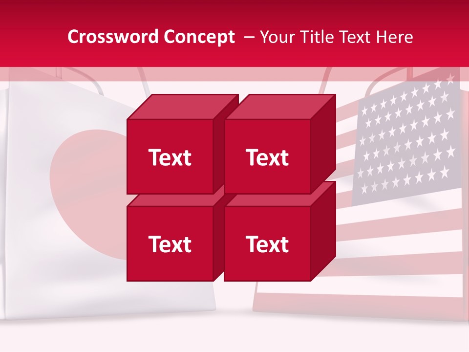 A Shopping Bag With The American Flag On It PowerPoint Template