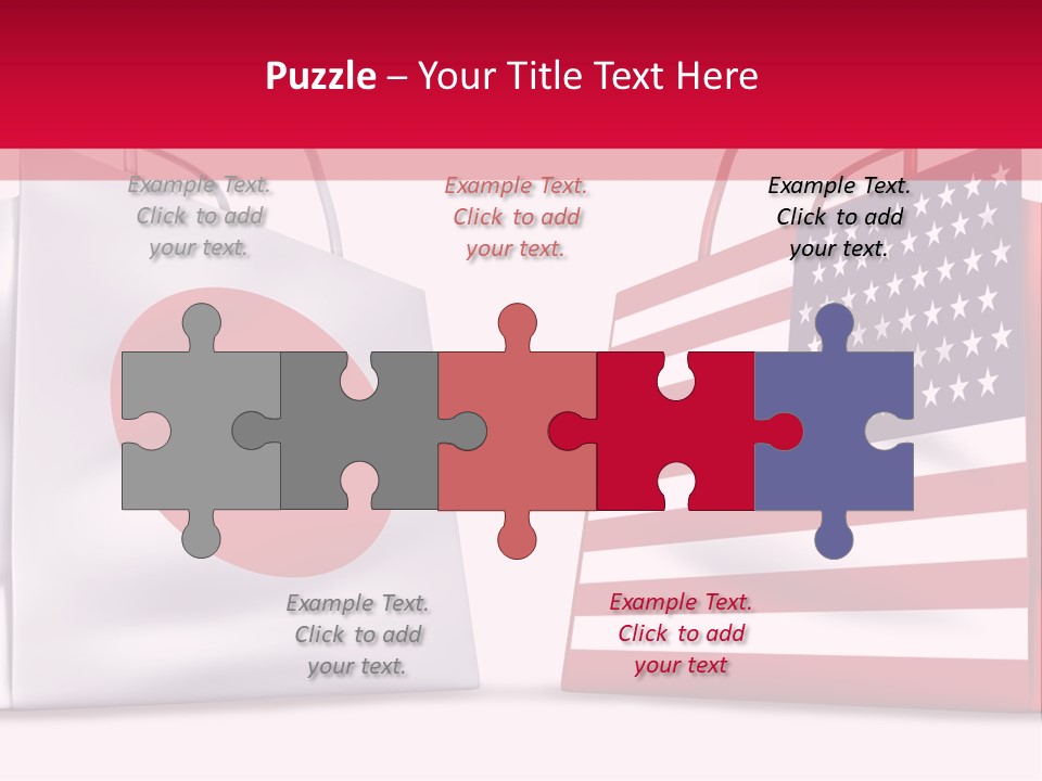 A Shopping Bag With The American Flag On It PowerPoint Template