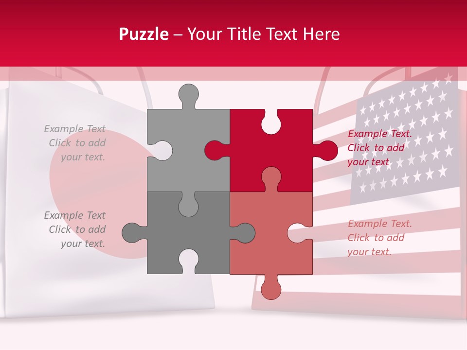 A Shopping Bag With The American Flag On It PowerPoint Template