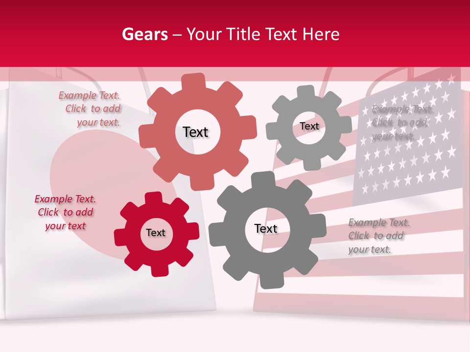 A Shopping Bag With The American Flag On It PowerPoint Template