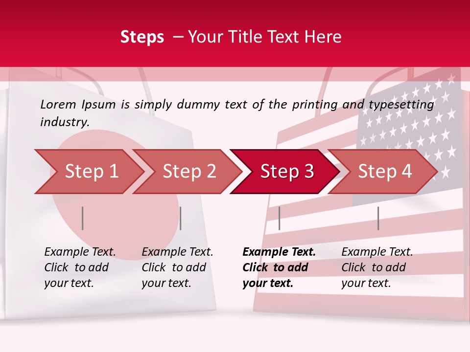 A Shopping Bag With The American Flag On It PowerPoint Template