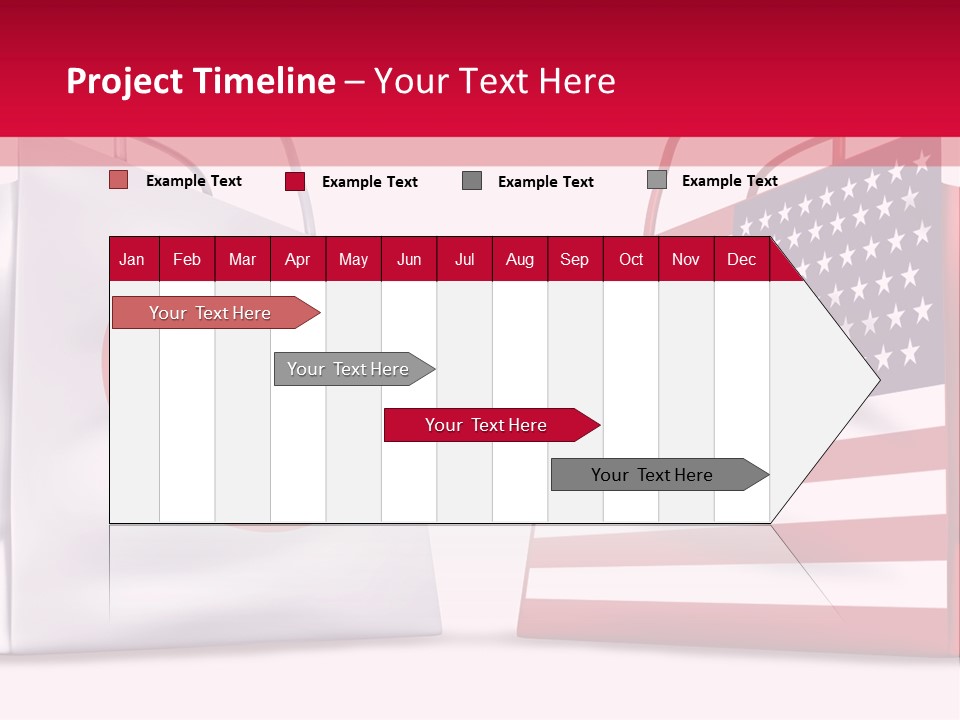 A Shopping Bag With The American Flag On It PowerPoint Template