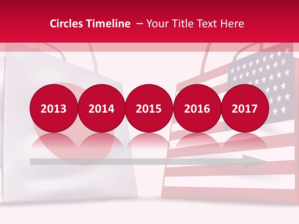 A Shopping Bag With The American Flag On It PowerPoint Template