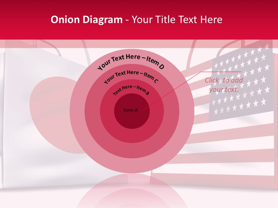 A Shopping Bag With The American Flag On It PowerPoint Template