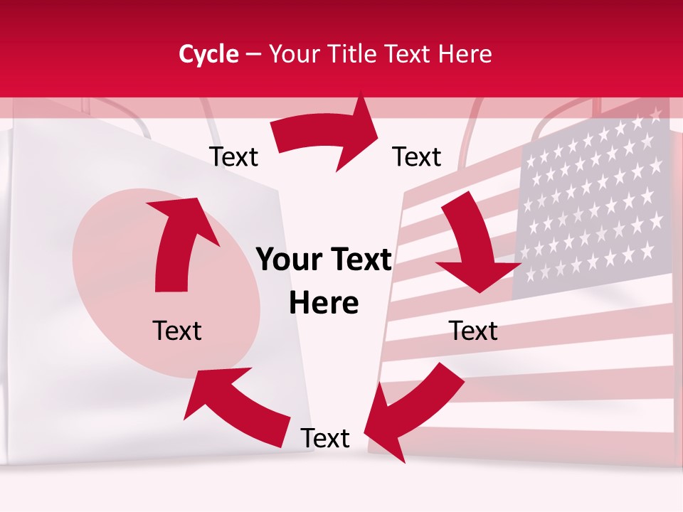 A Shopping Bag With The American Flag On It PowerPoint Template