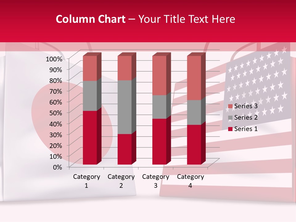 A Shopping Bag With The American Flag On It PowerPoint Template