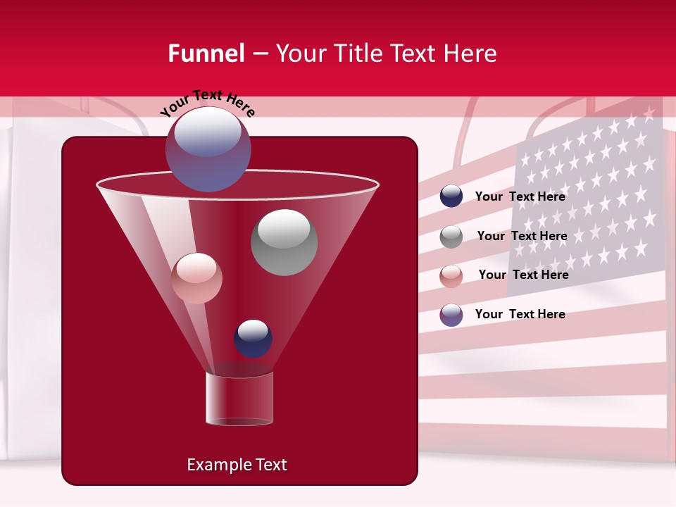 A Shopping Bag With The American Flag On It PowerPoint Template