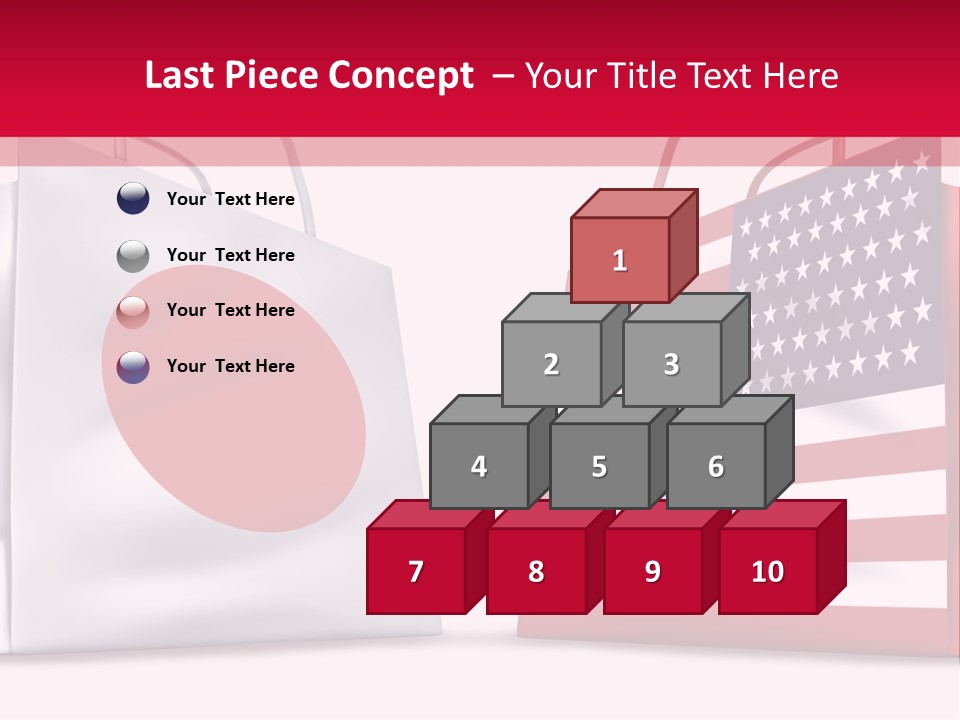 A Shopping Bag With The American Flag On It PowerPoint Template