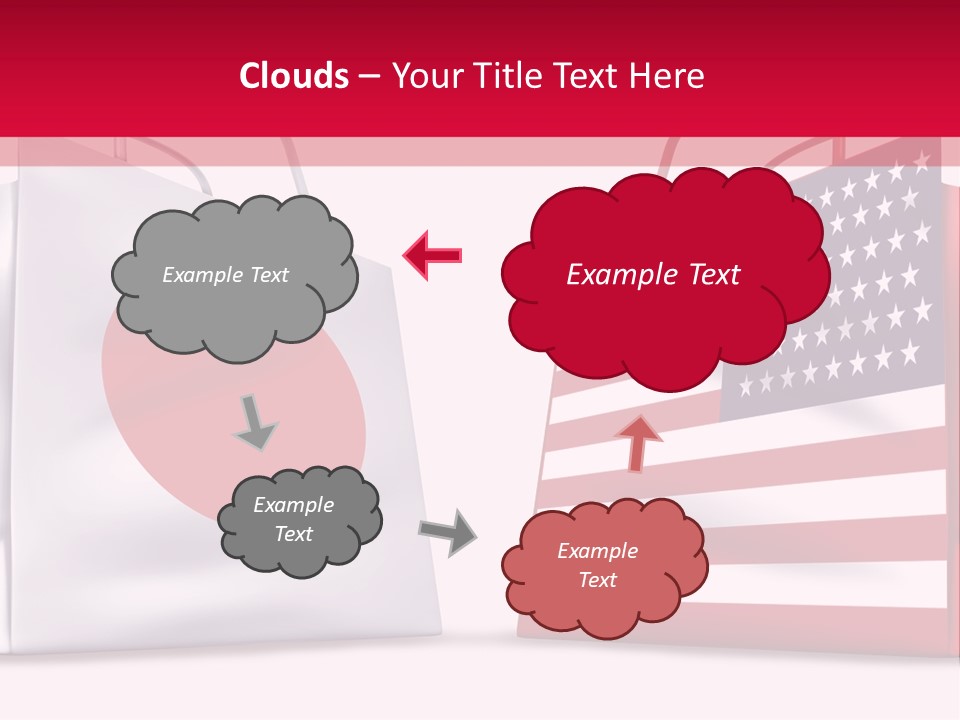 A Shopping Bag With The American Flag On It PowerPoint Template