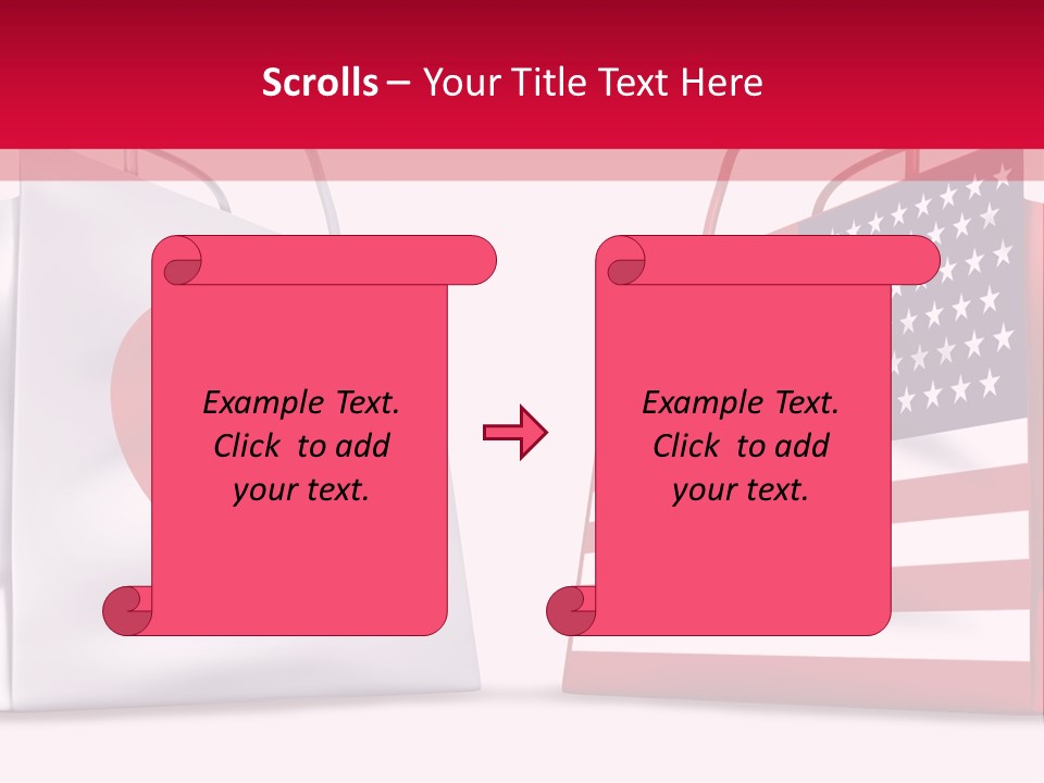 A Shopping Bag With The American Flag On It PowerPoint Template