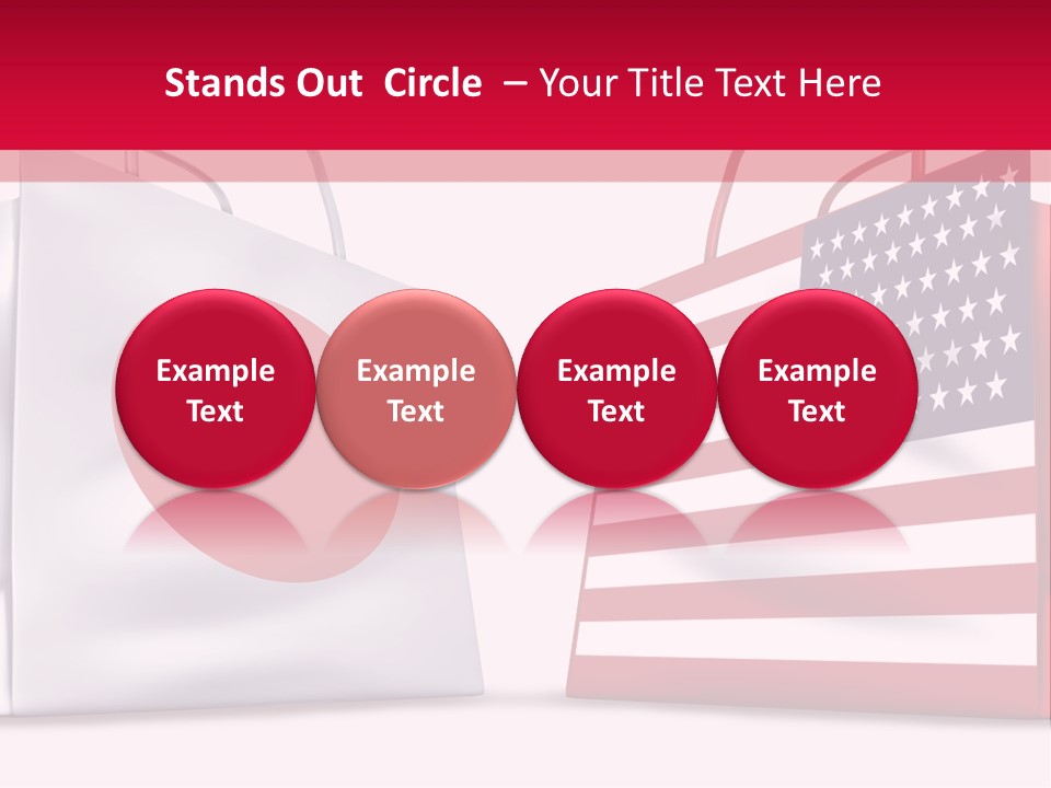 A Shopping Bag With The American Flag On It PowerPoint Template