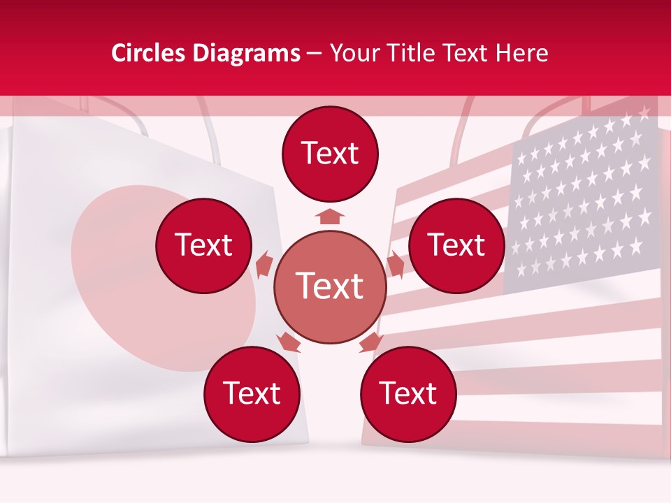 A Shopping Bag With The American Flag On It PowerPoint Template