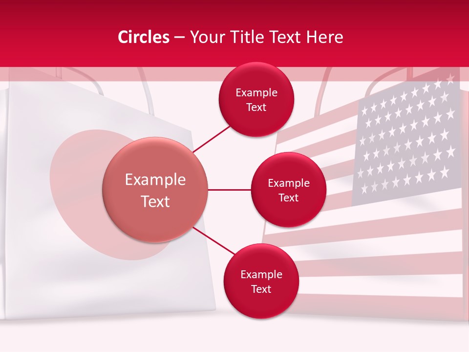 A Shopping Bag With The American Flag On It PowerPoint Template