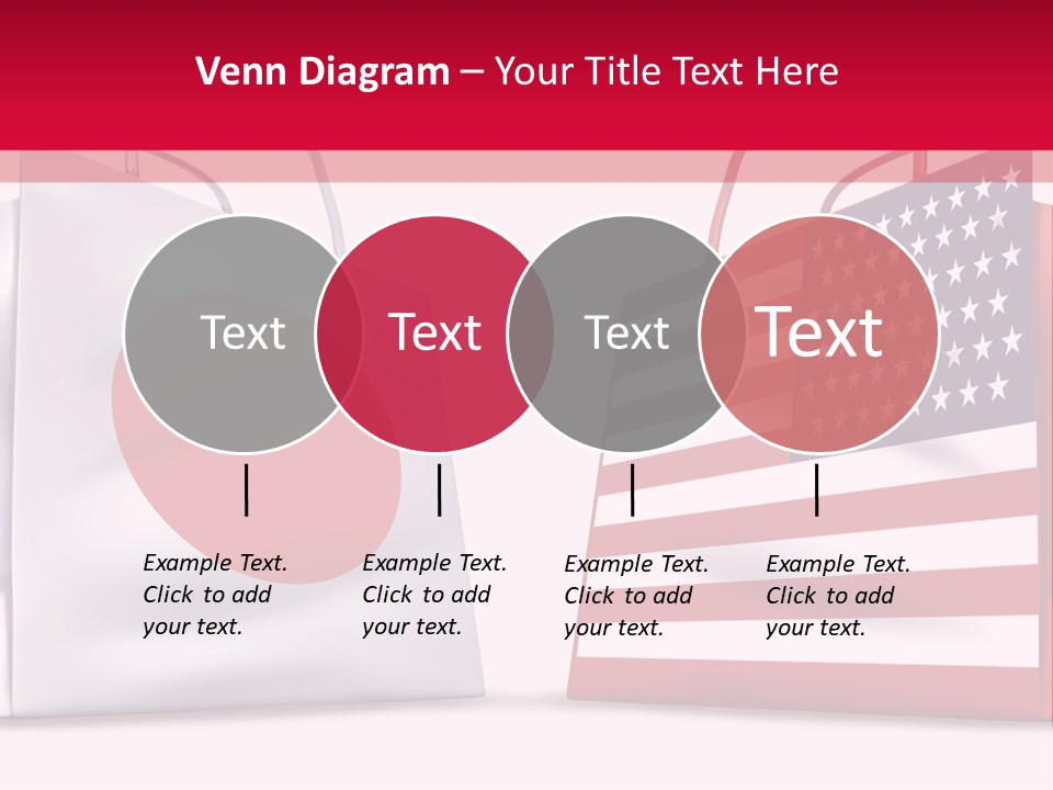 A Shopping Bag With The American Flag On It PowerPoint Template