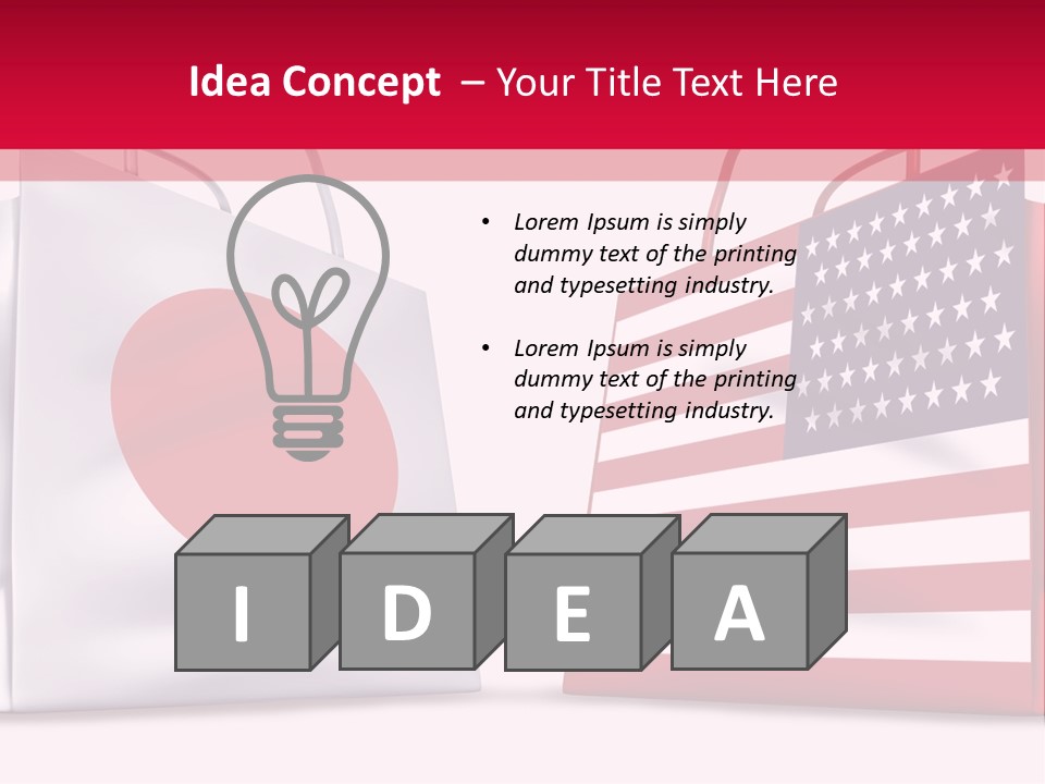 A Shopping Bag With The American Flag On It PowerPoint Template