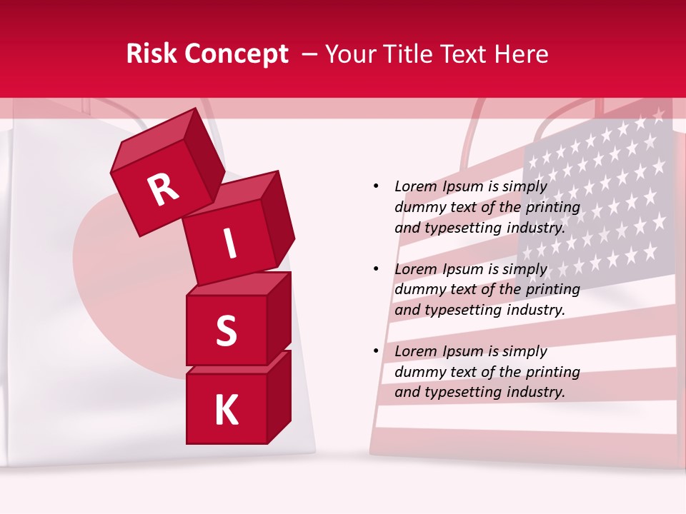 A Shopping Bag With The American Flag On It PowerPoint Template