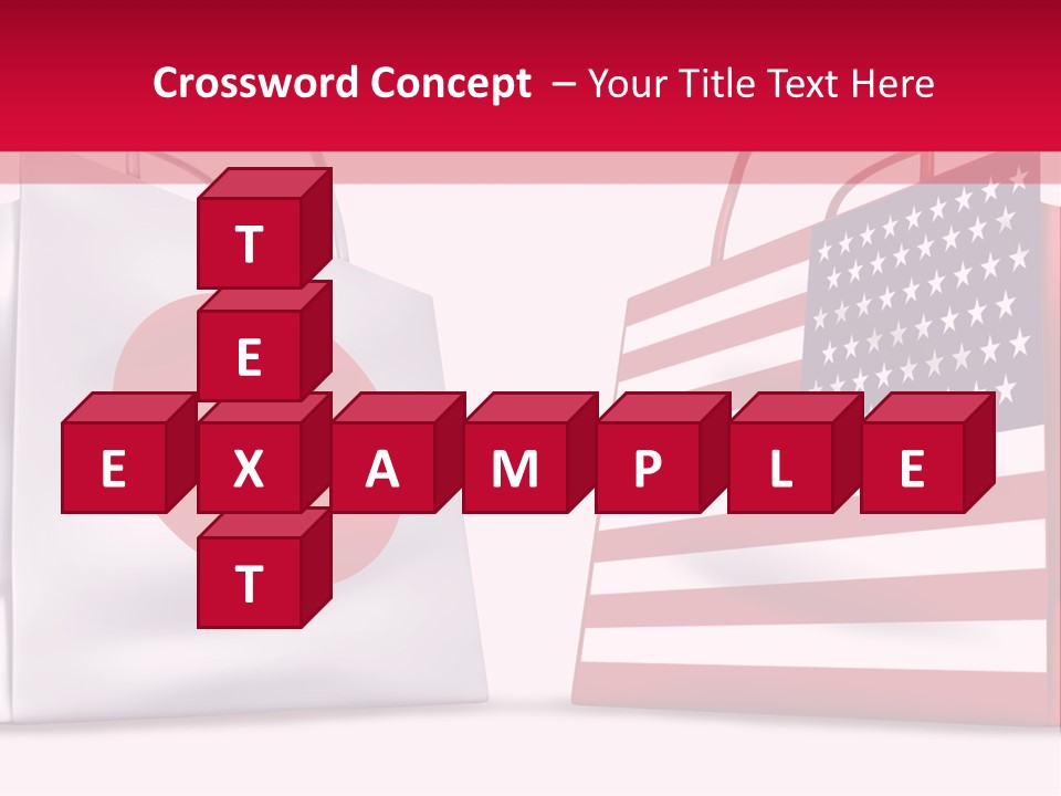 A Shopping Bag With The American Flag On It PowerPoint Template