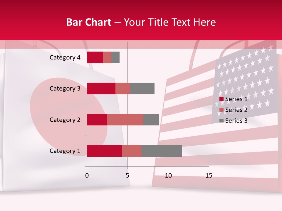 A Shopping Bag With The American Flag On It PowerPoint Template