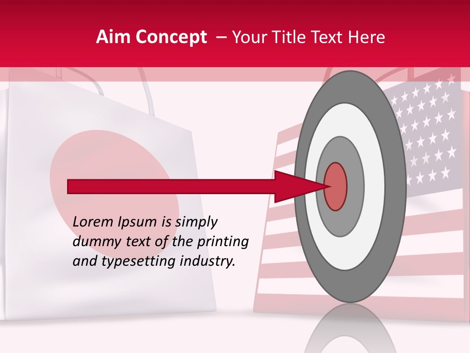 A Shopping Bag With The American Flag On It PowerPoint Template