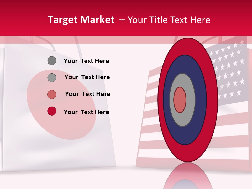 A Shopping Bag With The American Flag On It PowerPoint Template