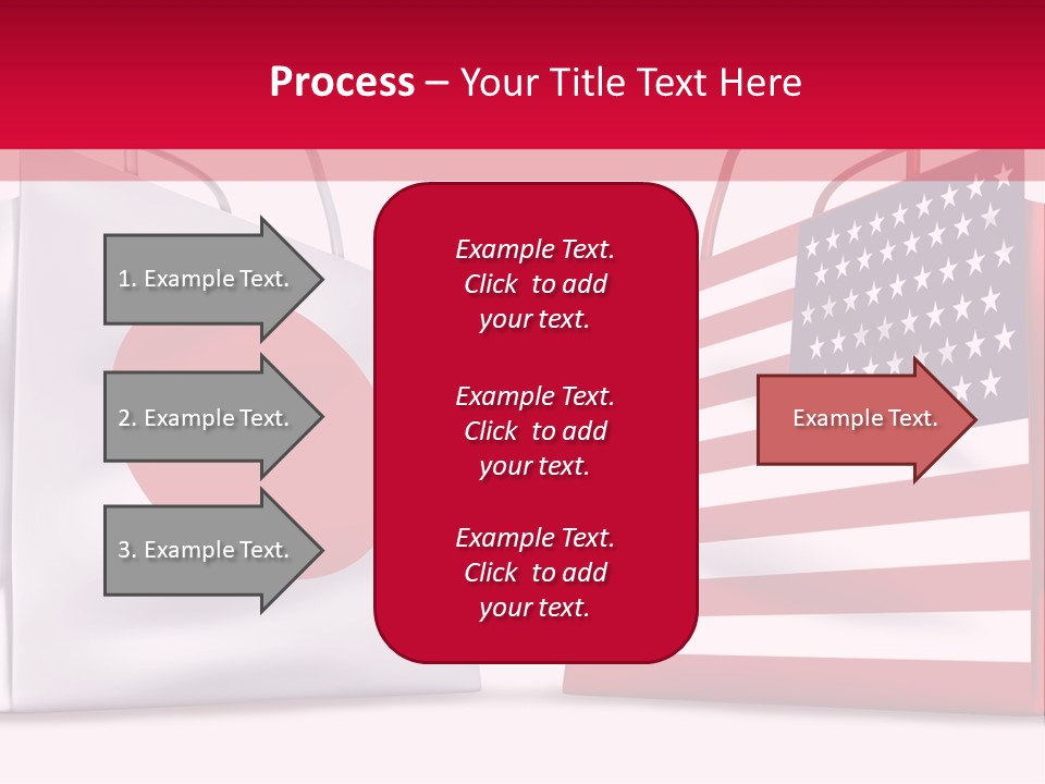 A Shopping Bag With The American Flag On It PowerPoint Template