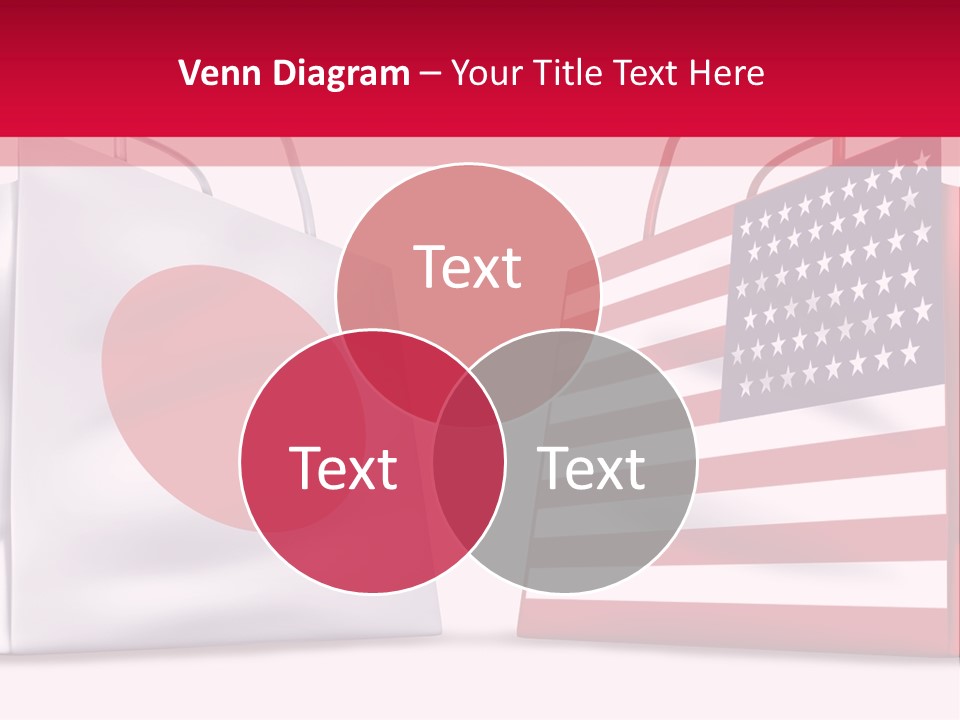 A Shopping Bag With The American Flag On It PowerPoint Template