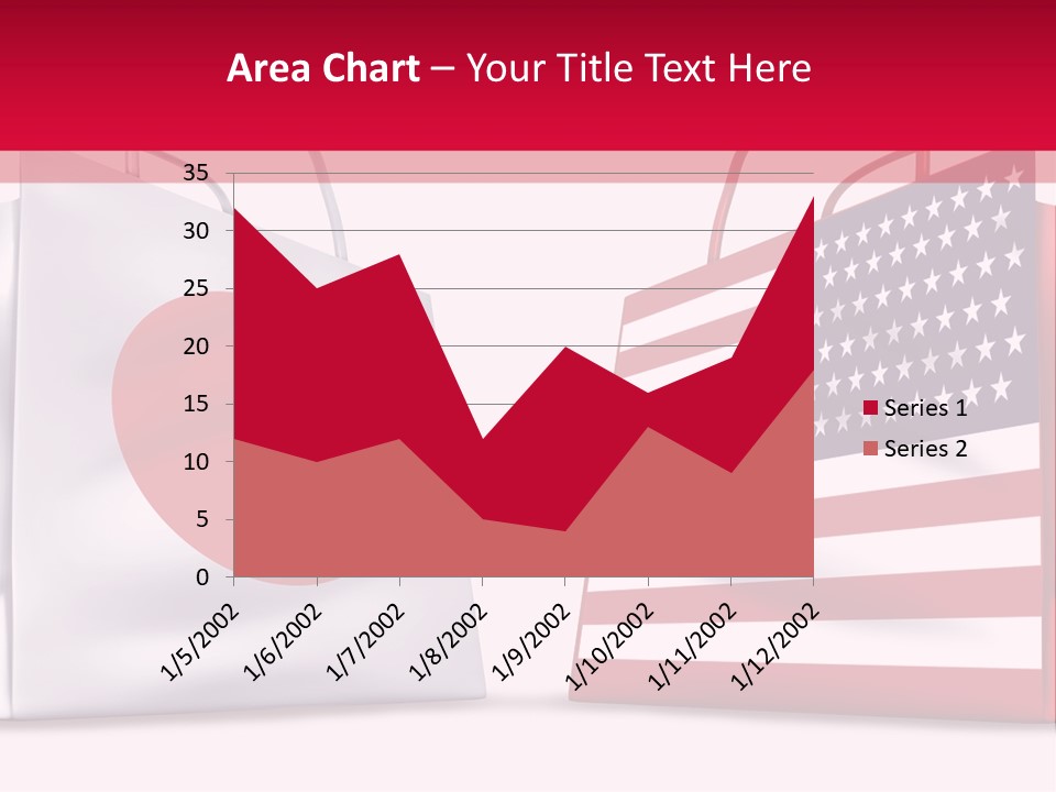 A Shopping Bag With The American Flag On It PowerPoint Template