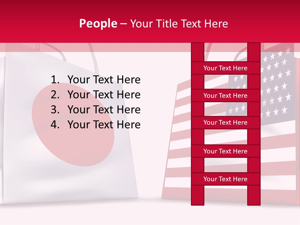 A Shopping Bag With The American Flag On It PowerPoint Template