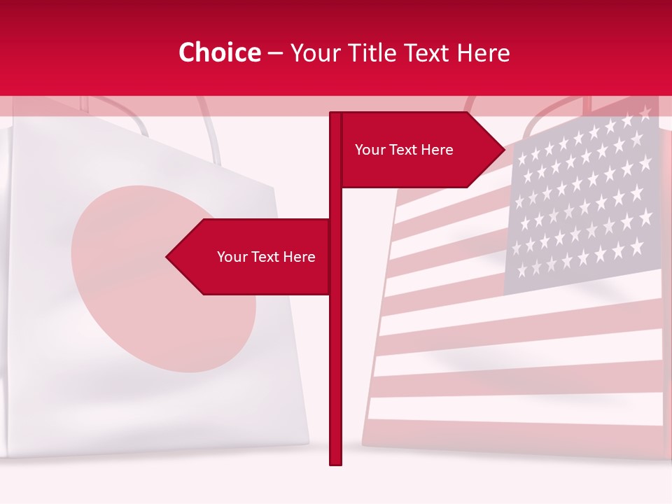 A Shopping Bag With The American Flag On It PowerPoint Template