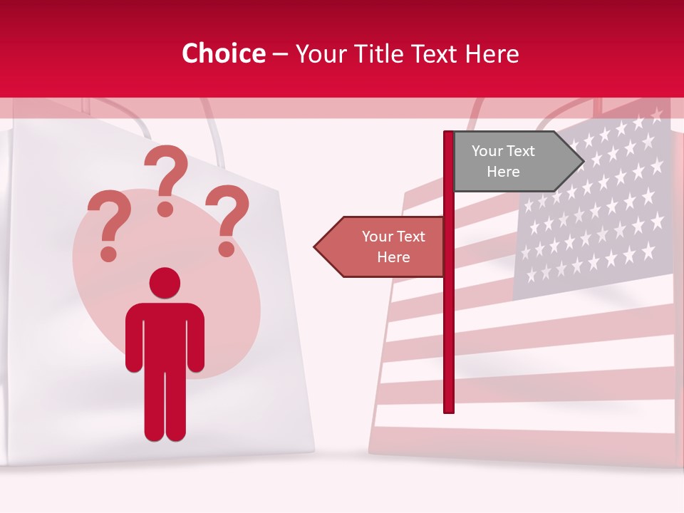 A Shopping Bag With The American Flag On It PowerPoint Template