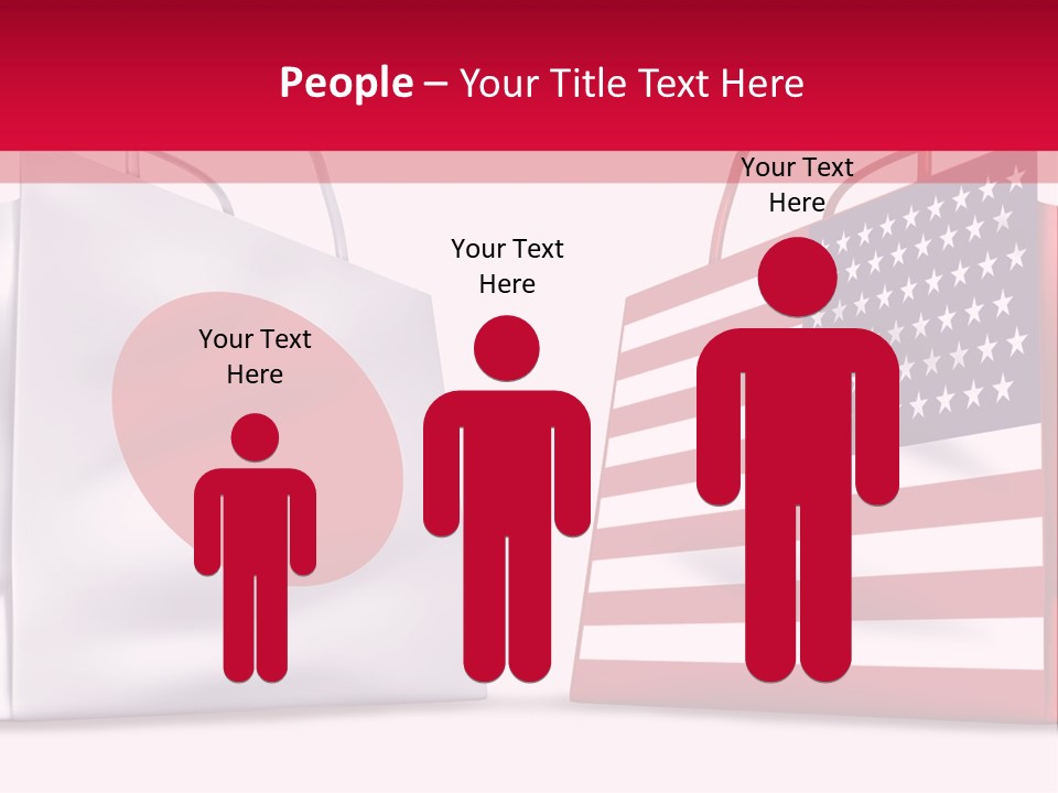 A Shopping Bag With The American Flag On It PowerPoint Template