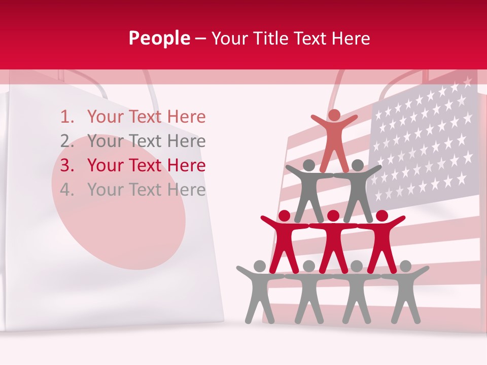 A Shopping Bag With The American Flag On It PowerPoint Template