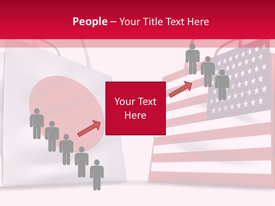 A Shopping Bag With The American Flag On It PowerPoint Template